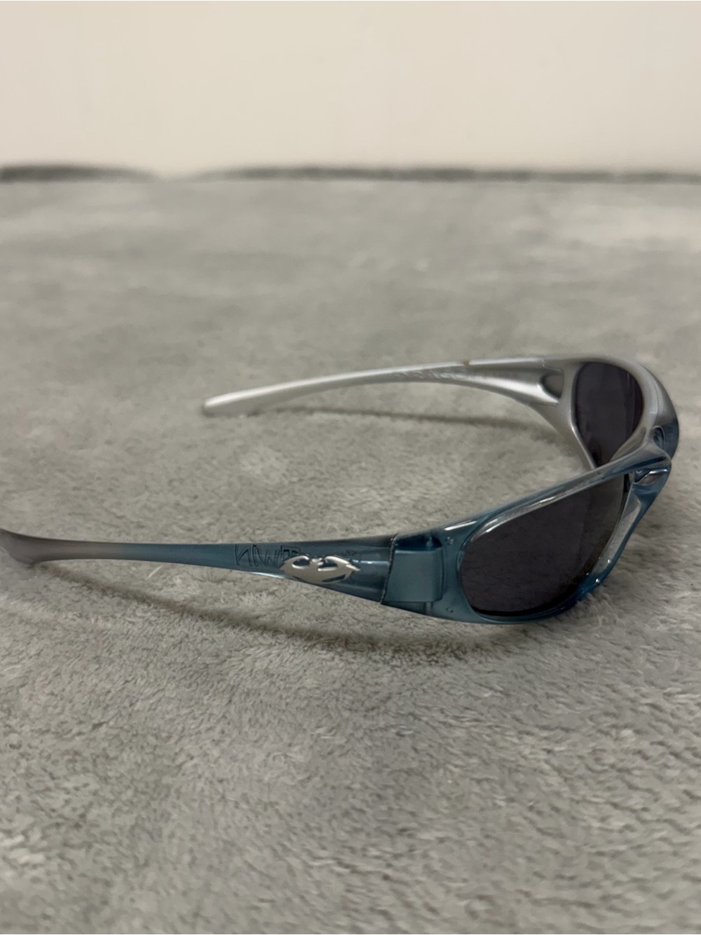 Dragon Alliance Twin Sunglasses Wrap Around Frames Silver Blue